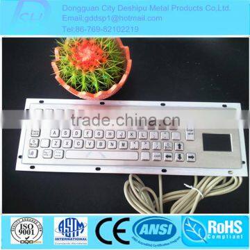 metal wired keyboard with touchpad;