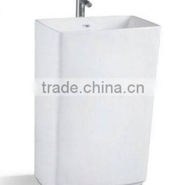 Elegant design one piece free standing pedestal basin/bathroom (BSJ-B111)