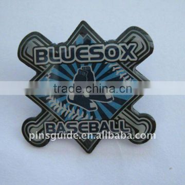 4C offset printing lapel pin for baseball