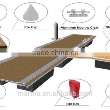 floating marina used corrosion resistant engineered wood floor