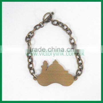 Antique Pumpkin Car Zinc Alloy Charms Metal Bracelets photo-2