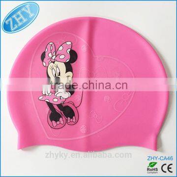 High Quality Waterproof Silicone Swim Cap for Kids