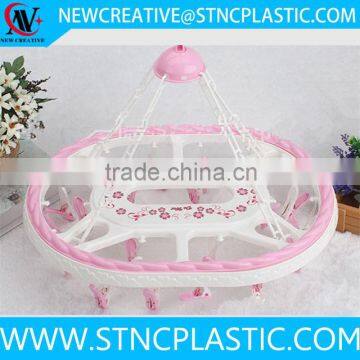 Oval 20 Pegs lingerie plastic laundry rack