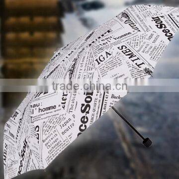 1" 8K Manual Open 3 Folded Paper Umbrella