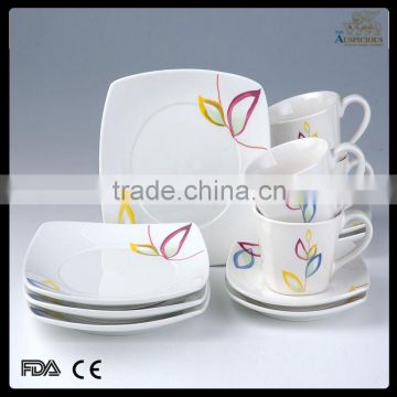 20 pcs decal new bone china french tableware