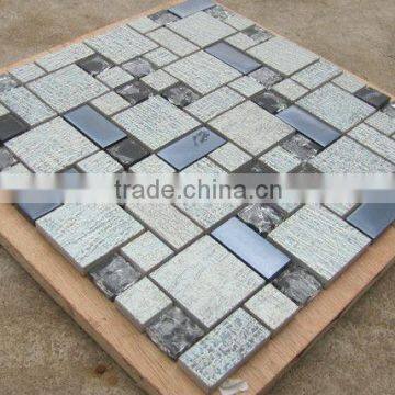 cheap square interior glass wall stone tile for house SG03