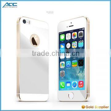 Factory Price Front+Back Metallic Plating Color Tempered Glass Screen Protector for IPhone 5 5s