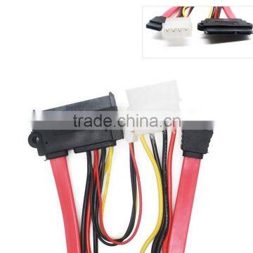 7+15 pin female sata cable to 7 pin female serial ATA cable with 4 pin big and small 4 pin power cable