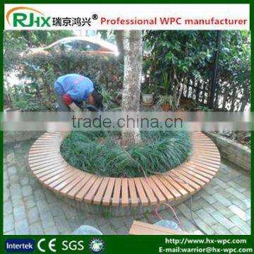 Outdoor flower pot with wood plastic composite decking material