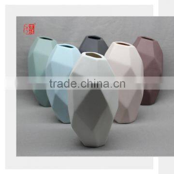 Color Clay Porcelain Geometric Shape Decoration Mini Flower Vase