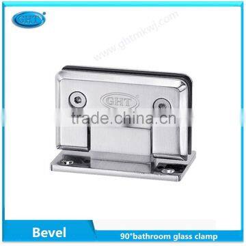 Stainless steel Bevel circinal angle 90 degree double side bathroom glass clamp