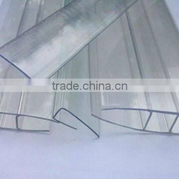 polycarbonate joint,polycarbonate connection,polycarbonate U lock,polycarbonate sheet connector H and U profiles