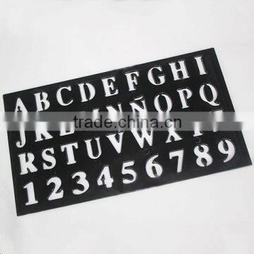 Factory Direct Sale OEM Plastic Letter Stencil Ruler in Stock stationery paper holder