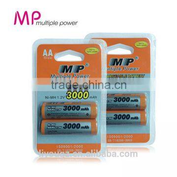 Ni-MH 1.2V 1250mAh Mutiple power rechargeable battery