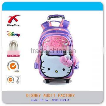 2015 XF-LG0033 hello kitty cartoon trolley bag for girls