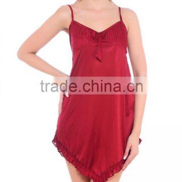 Wholesale Soft Summer Sexy Women Satin Nightgown