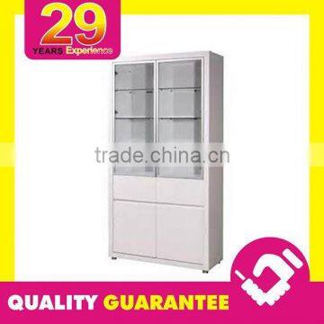 29 Years Fabrication Service High Gloss Tall Display Cabinet White Modern Display Cabinet