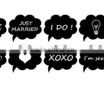 Set of 8 Wedding or Engagement Photo Booth Signs Photobooth Props Speech Bubbles on a Stick Bridal Shower Party Decoration photo-2