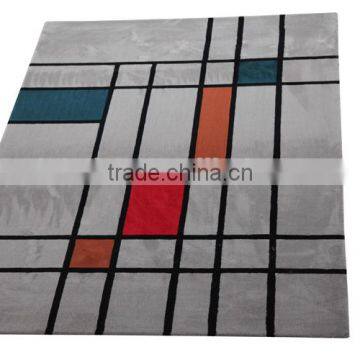 Contemporary modern gray simple lines fluffy rugs and carpet YB-A020