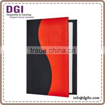 Menu Printing Hotel Used Display Restaurant Menu Holder Leather Menu Cover