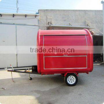 2014 Hot Selling Outdoor Popular Customize Mobile Big Wheels Food Kitchen Kiosk Trailer with Wall Panels XR-FC250 D