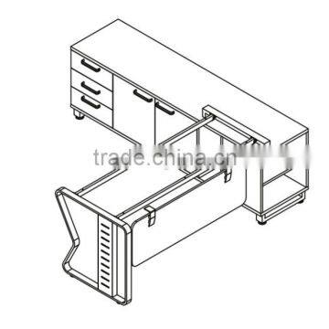 Metal Frame Office Table, Metal Frame Modern Office Table, Metal Frame Sytlish Office Table GZ-89-2B photo-3