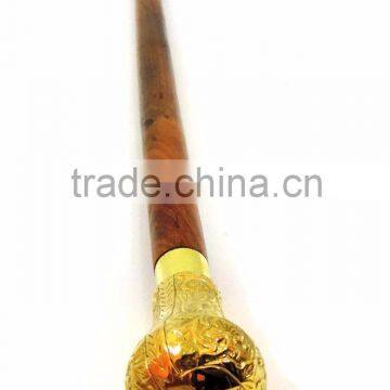 Antique Brass Rose Wood Walking Stick/Golden Carving Head Walking Stick/Beautiful Design Walking Stick Wk1126 photo-2