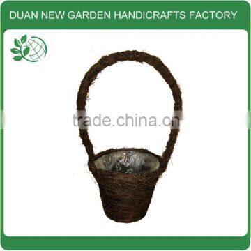 Handle rattan flower basket