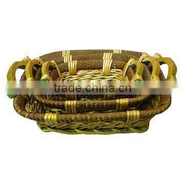 hot sale high quality green basket wicker