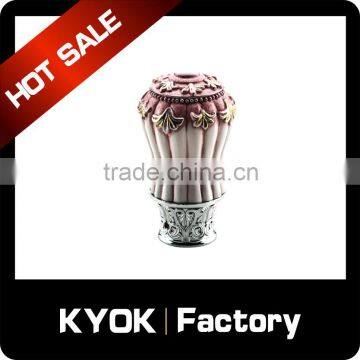 KYOK China wholesale custom home deco 16/19mm curtain rod accessories wrought iron curtain rod finials