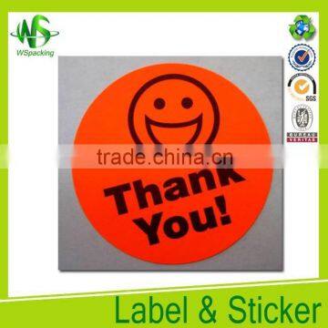 Round red paper label sticker socks packaging label