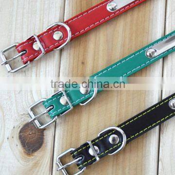 2015 Puppy Dog Pet Cat Leather 3 Colors Adjustable Neck Punk Style Collar Pets Accessories Quality Choice photo-2