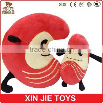 super market soft mascot toy plush mascot toy for promotional bean shape stuffed hotel mascot doll toy