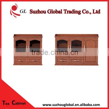 durable fashionable wooden item tea glass cabinet