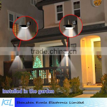 LED Outdoor Solar Powered Wireless Waterproof Motion Security Sensor wall Lights