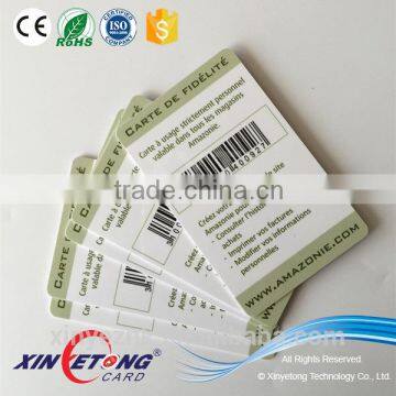 Color Printing Plastic PVC Membership Card with EAN13 Barcode