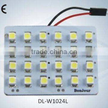 Bonjour LED Auto Light Dome Lamp 24SMD 3528 1210 with CE