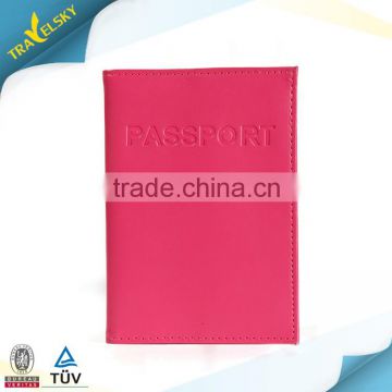 Fashion Personalized Leather Rfid Passport Wallet