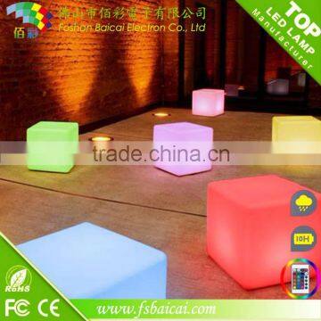 Plastic with leds,Plastic Material Strip Club LED cube furniture