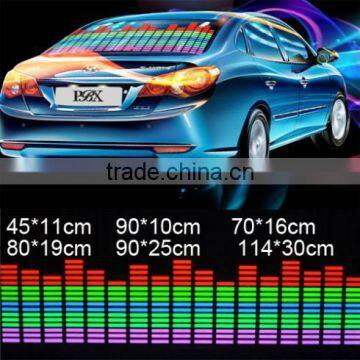 Auto LED Sound Activated EL Sheet Car Music Sticker Equalizer Glow Flash Panel Colourful Christmas Decorations Music Flash Light