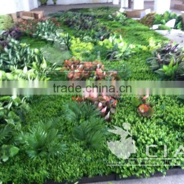 Home interior decorative artificial green wall plastic plants wall made in China for Sale