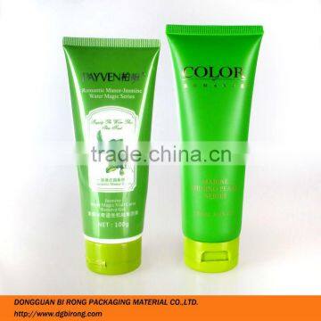 Green Plastic Soft Cosmetic Packaging Tubes