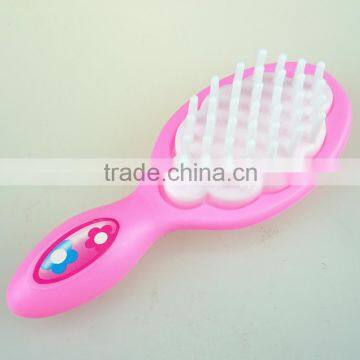 Three sets- hair combs, mirror pink hair toiletry for kids, hair brush