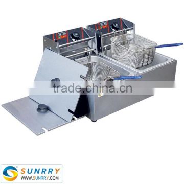 High Quality Commercial Economic Electric Deep Fryer with 2 tanks 2 baskets for Sale