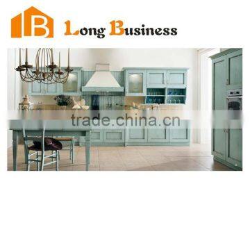 LB-JL1023 Hot Sale Green Village Solid Wooden Kitchen Cabinet