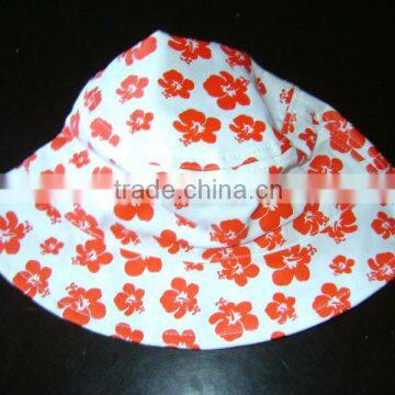 high quality fashionable printed 100% cotton lady bucket hat