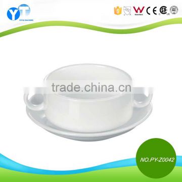 White Binaural Soup Tureen Bone China For Restaurant