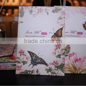 Cheapest promotional gift lavender butterfliy scented paper perfume sachet