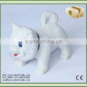 PU anti-stress little white dog for toys and promotions