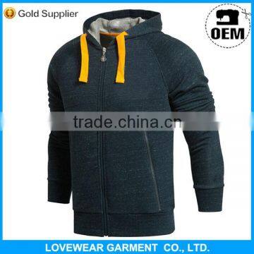 Good shape high quality mens cottn solid color plain pullover zipper hoodie